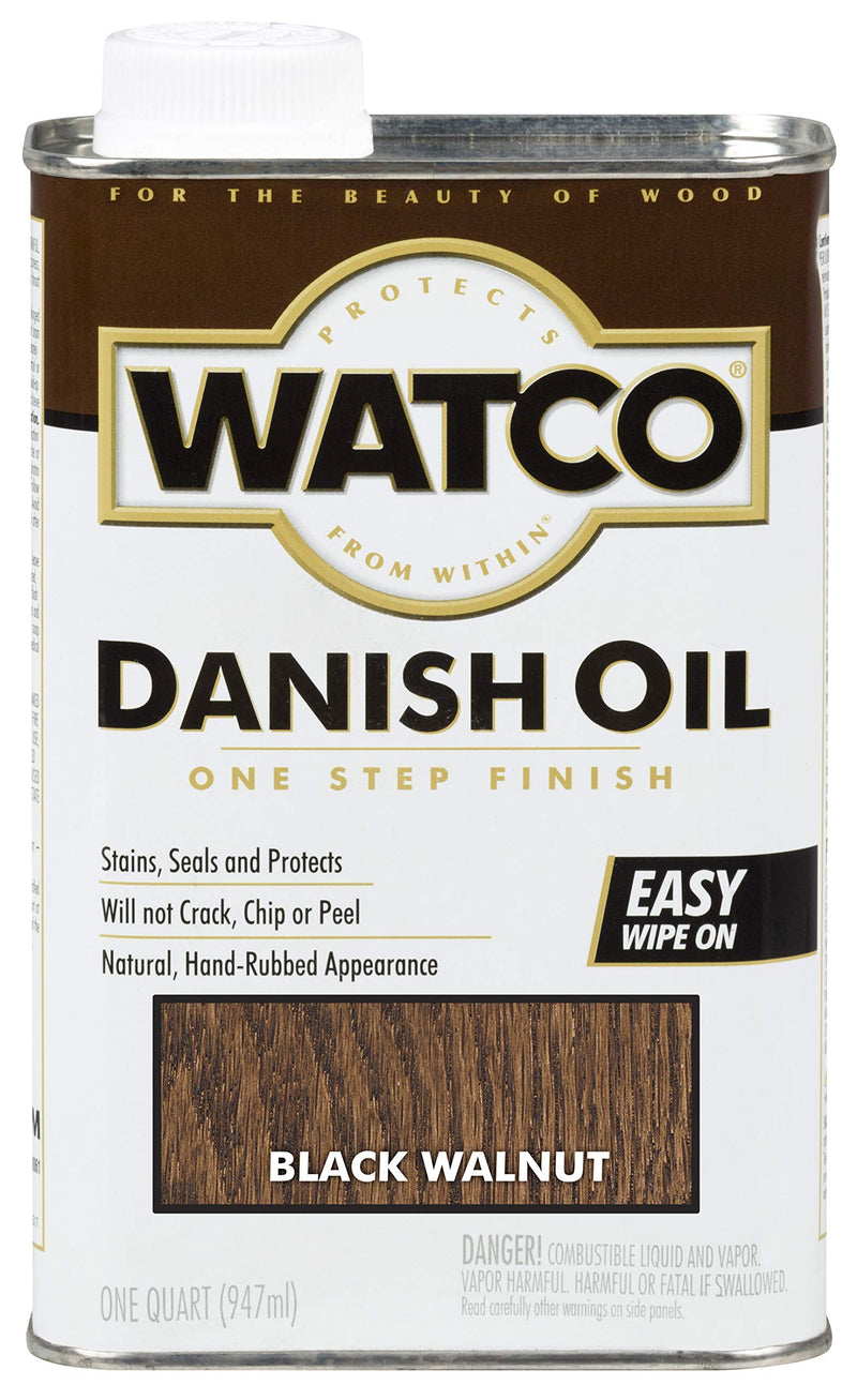 Watco 65341 Danish Oil Wood Finish, Quart, Black Walnut 1