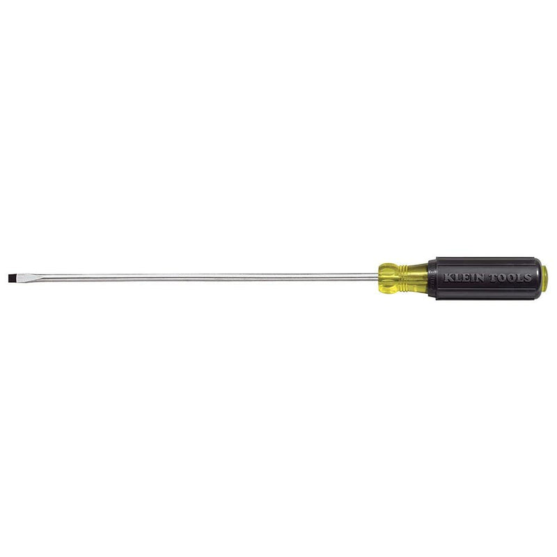 Klein Tools 608-8 Mini Flathead Screwdriver, 1/8-Inch Cabinet Tip with 8-Inch Round Shank, Made in USA 1/8-Inch Tip One Size
