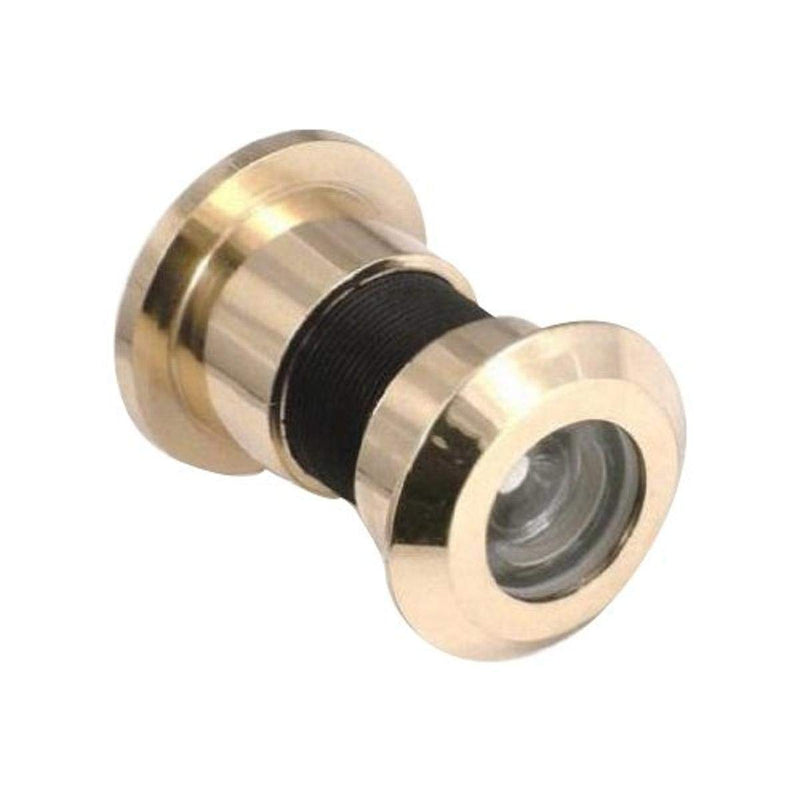 First Watch Security Jumbo Door Viewer 180 Degrees Polished Brass - Solid Brass Finish