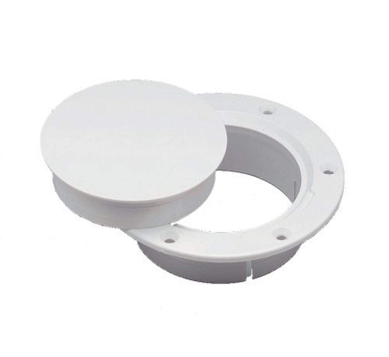 Marinco N10864DW 4" Deck Plate, White snap-in