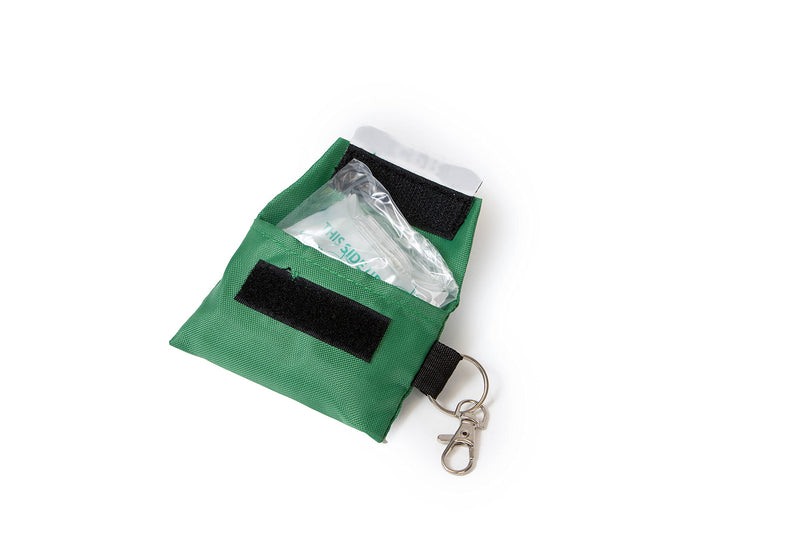 PrimaCare RS-8631 CPR Barrier Keychain Pouch with One Way Valve, Face Shield Mask Keyring with Filter