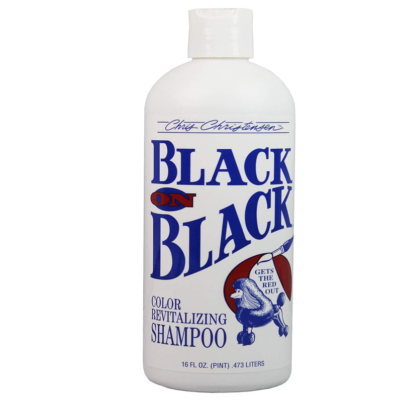 Chris Christensen Pet Shampoo, 16 oz Black on Black Color Revitalizing Shampoo, Groom Like a Professional, Restores Black Coats, Not a Dye, Lasts up to 4 Weeks, Made in The USA 16 oz Retail - PawsPlanet Australia