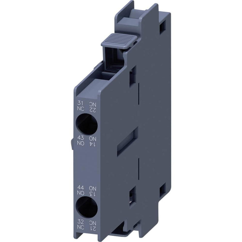 Siemens 3RH1921-1DA11, Aux. Switch Block, 1 No+1 Nc, Din En50012, Laterally, 10 Mm, Screw Connection,Size S0.S12, for Motor Contactors,