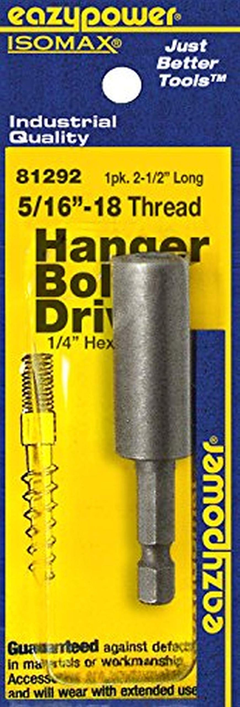 Eazypower 81292 5/16" -18 Thread Hanger Bolt Driver (1 Pack)