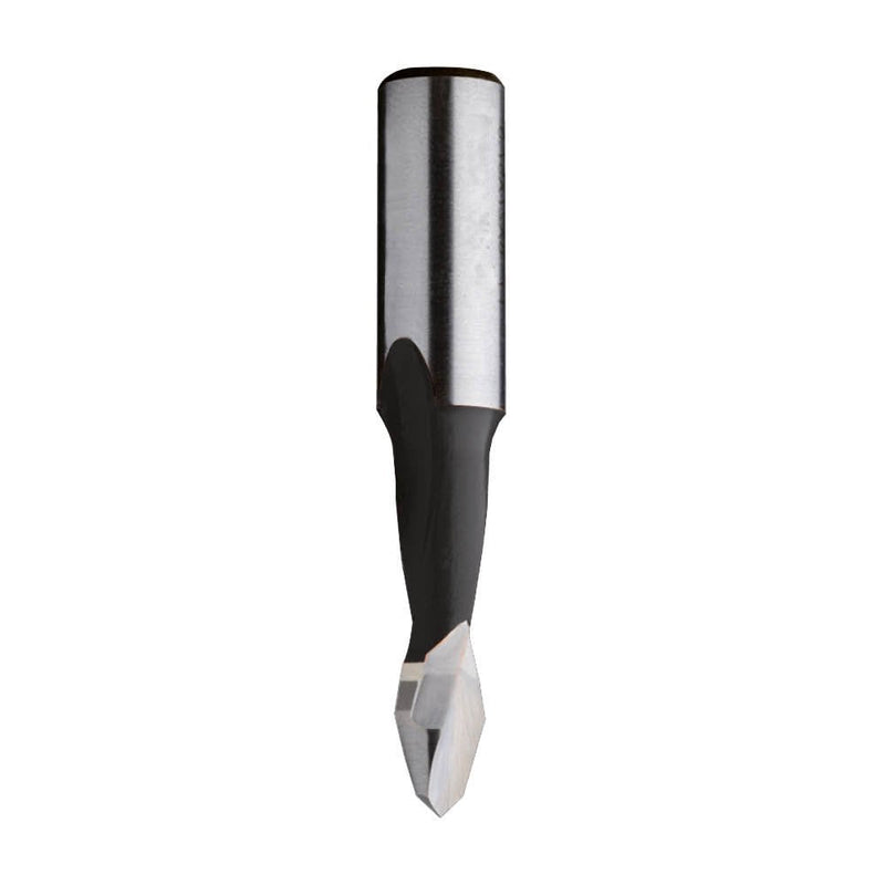 CMT 314.080.41 2 Flute Dowel Drill for Through Holes, 5/16-Inch Diameter, 10x26mm Shank, Right-Hand Rotation