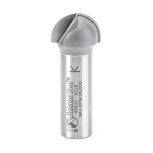 Amana Tool - 45920 Carbide Tipped Core Box 3/8 Radius x 3/4 Dia x 7/16 x 1/2" Shank