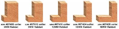Amana Tool - 67700 Superabbet 5Piece Collar Kit 6mm - 18mm