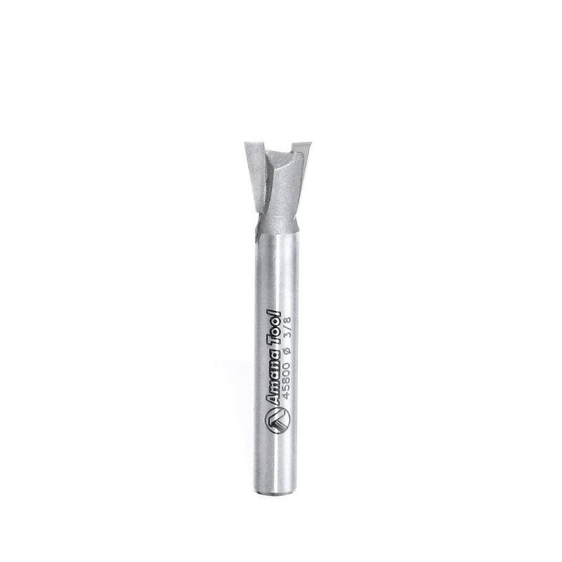 Amana Tool - 45800 Carbide Tipped Dovetail 9 Deg x 3/8 Dia x 3/8 x 1/4" S 3/8 Dia x 3/8 x 1/4" Shank