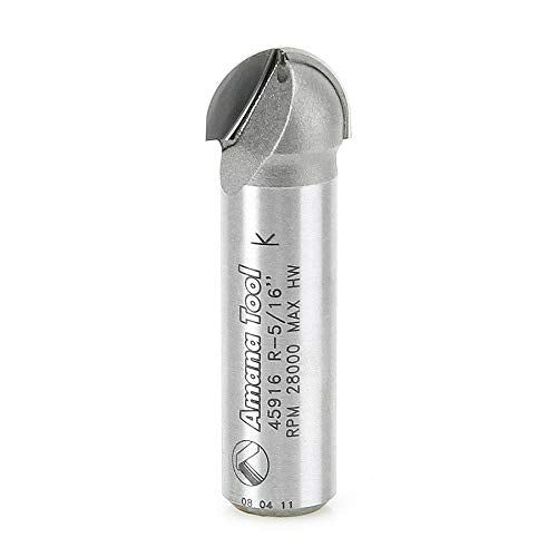 Amana Tool - 45916 Carbide Tipped Core Box 5/16 Radius x 5/8 Dia x 7/16 x 1/2" Shank
