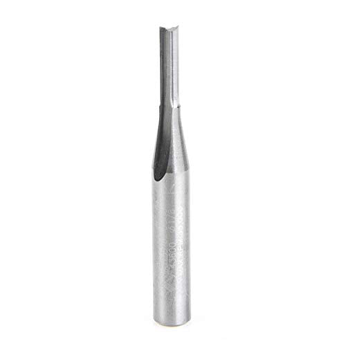 Amana Tool - 43600 Solid Carbide Double Straight Flute Plastic Cutting 1/8 Dia x 1/2 x 1/4
