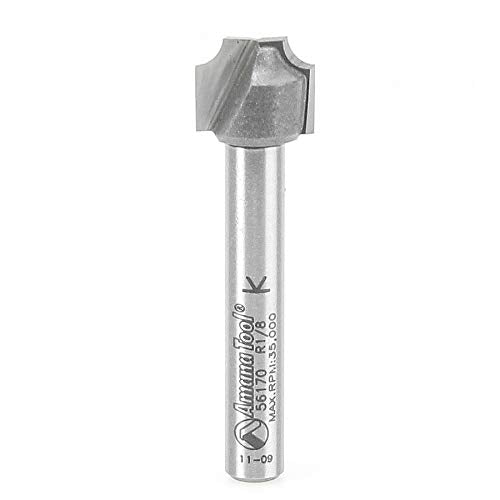 Amana Tool - 56170 Carbide Tipped Plunge Beading 1/8 Radius x 1/2 Dia x 3/8 x 1/4" Sha 1/8 Radius x 1/2 Dia x 3/8 x 1/4"