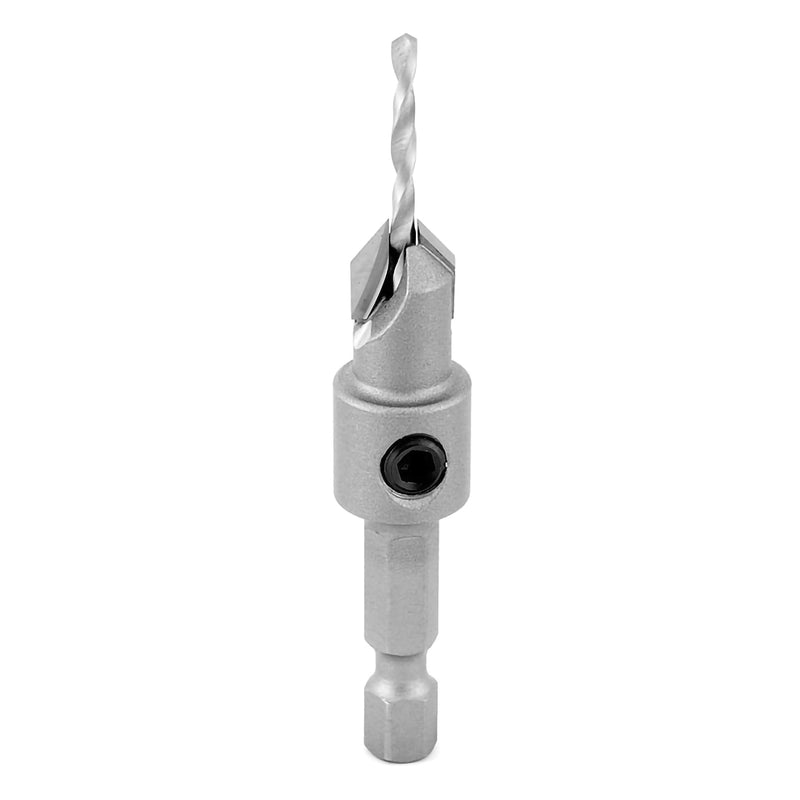 Amana Tool Carbide Tipped 82 Degree Countersink Drill Bit, 55262, 3/8 D x 49 Deg x 1/4 Quick Release Hex Shank for Wood Screw 6