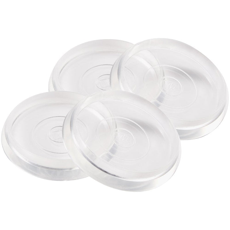 SoftTouch 1 13/16" Round Furniture Caster Cups for Carpet or Durable Hard Floors, 4 Pack, Clear, 4 Count