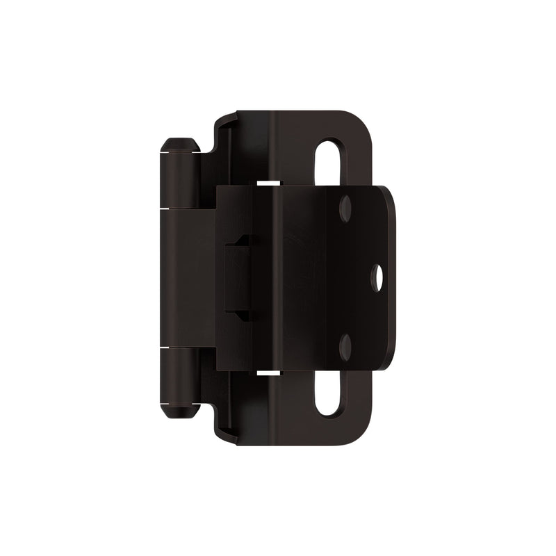 Amerock Cabinet Hinge 3/8 inch (10 mm) Inset Hinge Oil Rubbed Bronze 2 Pack Self-Closing Hinge Partial Wrap Hinge Cabinet Door Hinge, ‎BPR7565ORB 3/8 inch (10mm) Inset