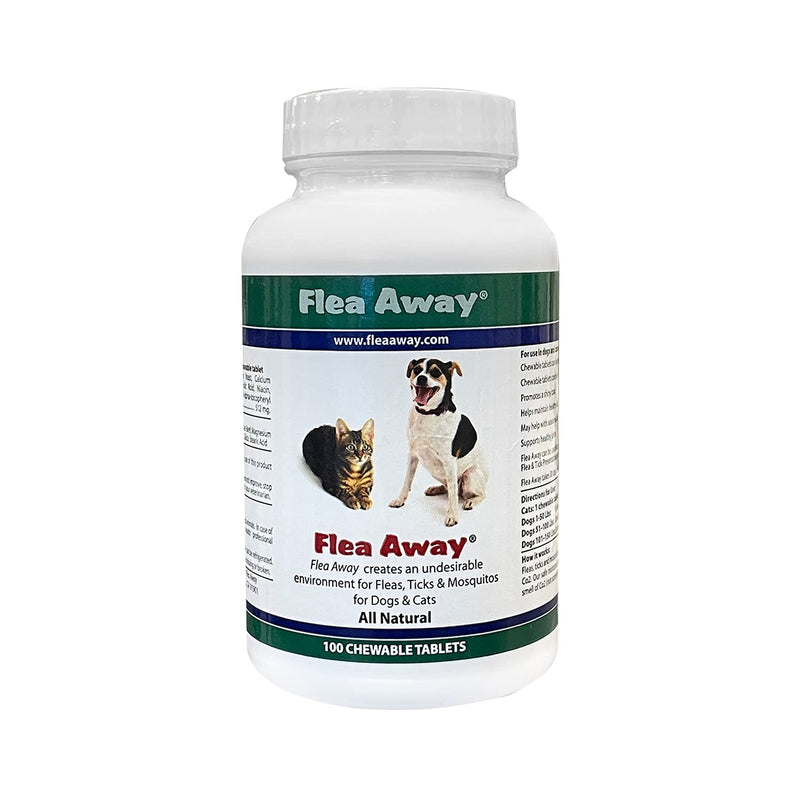Flea Away All Natural Chewable Tablets, 100 Count 1 Single - PawsPlanet Australia