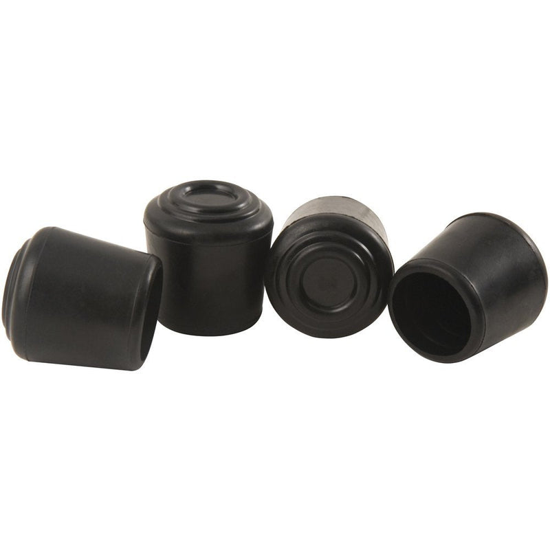 SoftTouch Rubber Leg Tip (4 Piece), 1", Black (4 count pack of 1)
