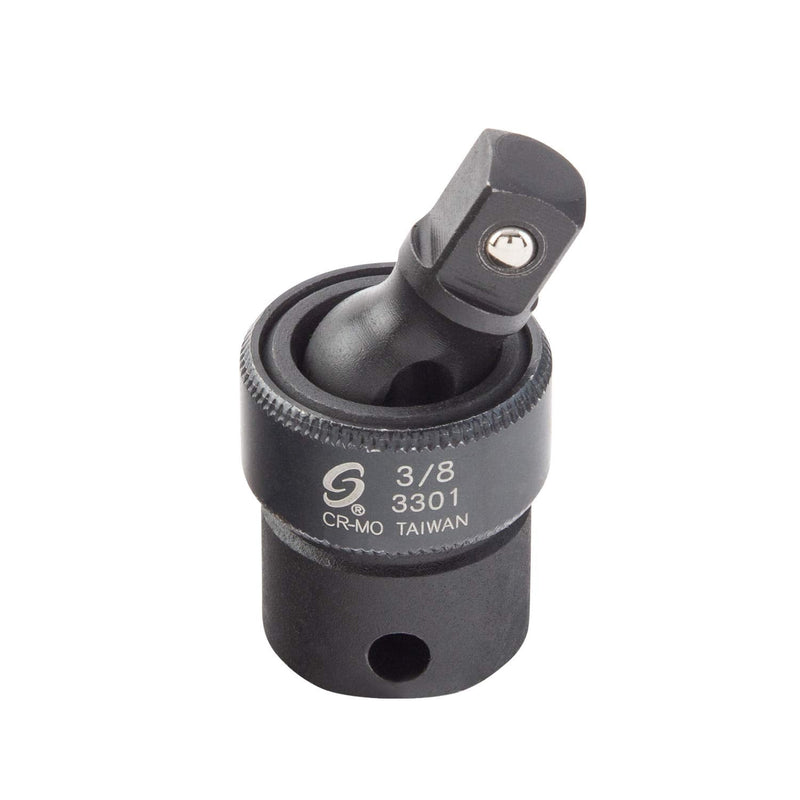 SUNEX TOOLS 3301, 3/8 Inch Drive, Universal Impact Joint, Cr-Mo Alloy Steel, Cr-Mo Steel, Radius Corner Design, Flexible, Meets ANSI Standards