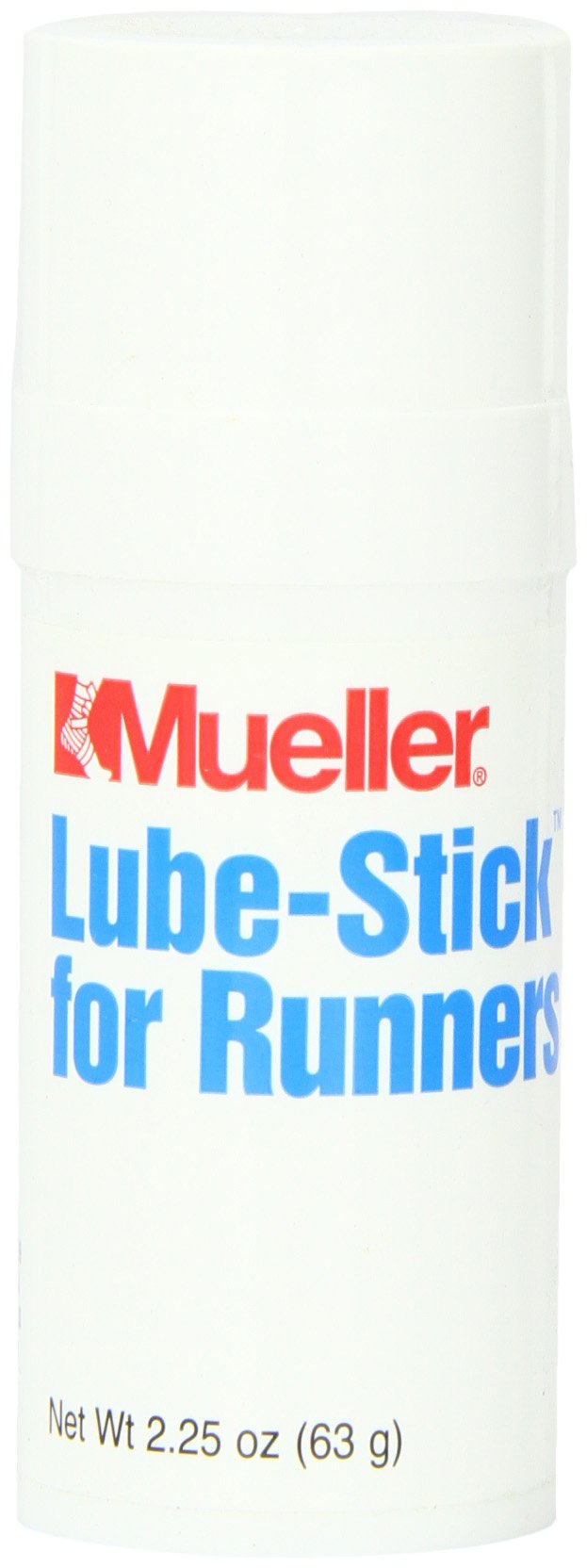 MUELLER Sports Medicine Lube Stick for Runners, Anti-Chafing Stick for Men and Women, Skin Protection on Feet, Heel, Groin, Arms, Chest, Running Accessories, 2.25oz