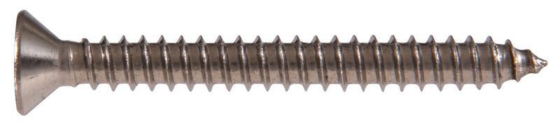 Hillman Stainless Steel Flat Head Phillips Sheet Metal Screw #14 x 3 Inch 50 Pack 823548