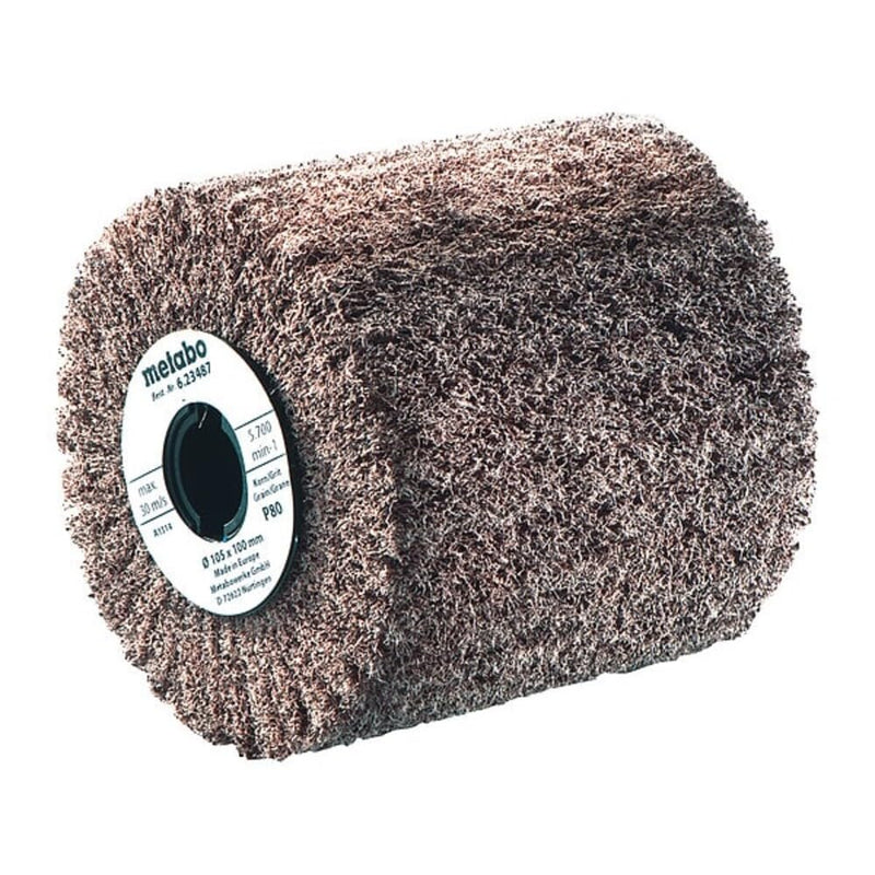 Metabo - Application: SE12-115/ S 18 LTX 115 - Non-Woven Flap Wheel - 4" x 4" - P280 (623514000), Burnisher Consumables