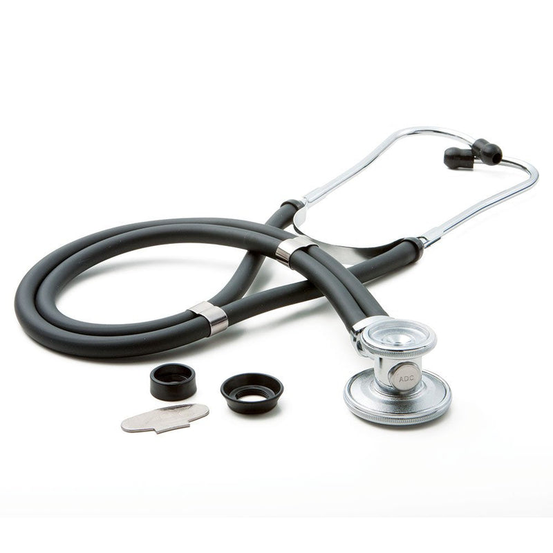 ADC Adscope 641 Sprague Stethoscope with 5 Interchangeable Chestpiece Options, 30 inch Length, Black
