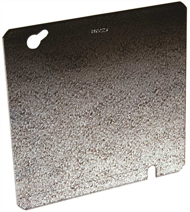 832 Hubbell Square Cover 4-11/16 in Flat Blank Key Hole Mount-662140, Grey