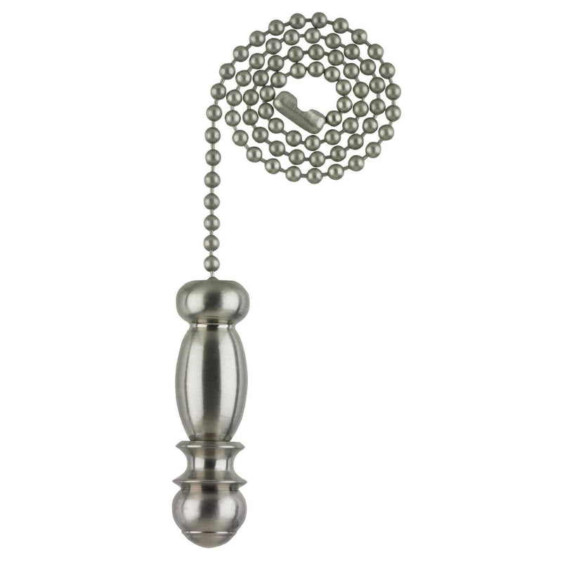 Westinghouse 7710300 Pendant Pull Chain, Brushed Nickel, White 1-Pack