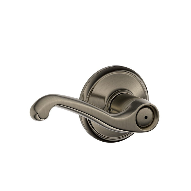 SCHLAGE F40FLA620 Flair Privacy Lever, Antique Pewter Standard