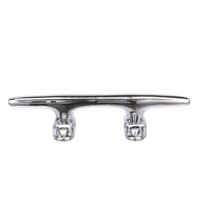 Seachoice Hollow Base Yacht Cleat, Chrome-Plated Cast Brass, Various Lengths 8 In. Long