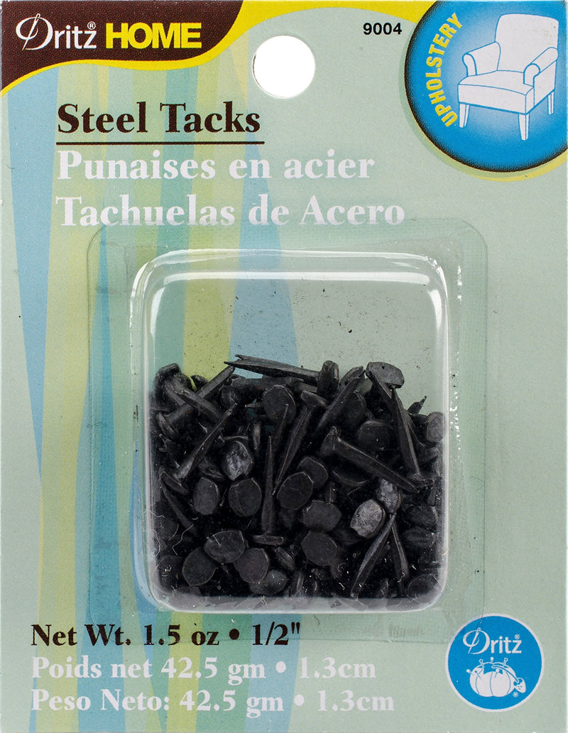 Dritz Home 9004 Upholstery Tacks, #6 - (1/2-Inch), Black (1.5-Ounce) #6 - (1/2-Inch)