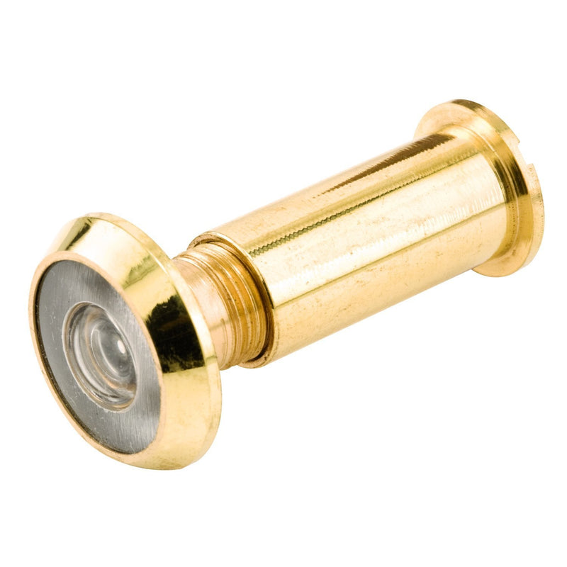 Prime-Line U 9893 Door Viewer, 1/2 In. x 180 Degree, Solid Brass Housing, Plastic Lens, Polished Brass Finish (Single Pack) 1 Count (Pack of 1)