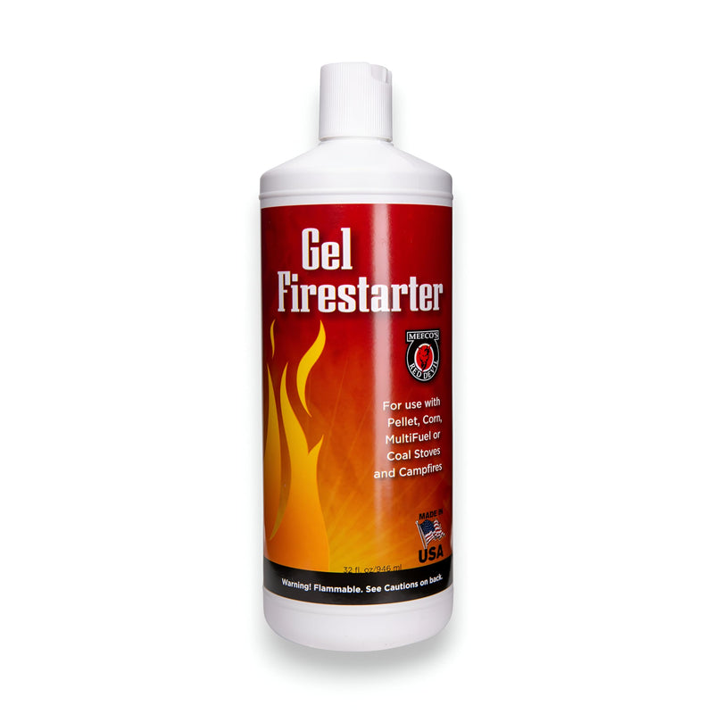 Meeco's Red Devil 432 Gel Firestarter - Fire Starter Gel for Igniting Pellet, Corn & Coal Burning Stoves (32 fl oz) - Made in the USA