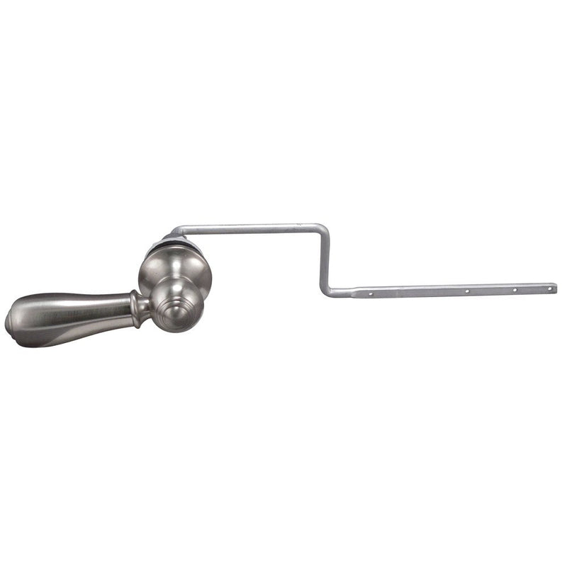 Plumb Pak PP836-71BNL Universal Fit Toilet Handle Tank Flush Lever, Decorative Faucet Style for Front, Side, or Angle Mount, Brushed Nickel Faucet style handle