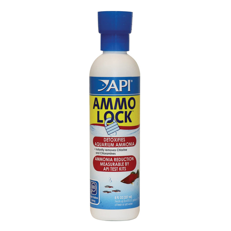 API AMMO-LOCK Freshwater and Saltwater Aquarium Ammonia Detoxifier 8-Ounce Bottle (45D)