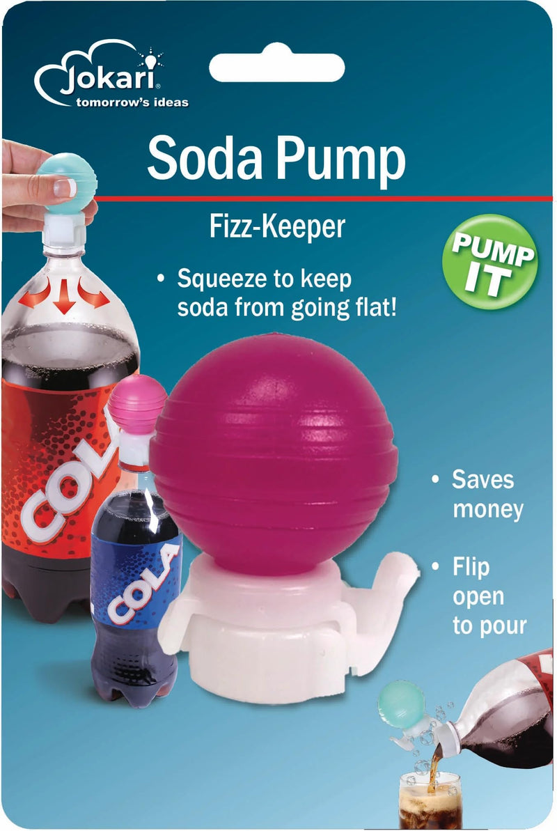 Jokari Soda Bottle Pump Pour Carbonation Fizz Keeper-colors may vary