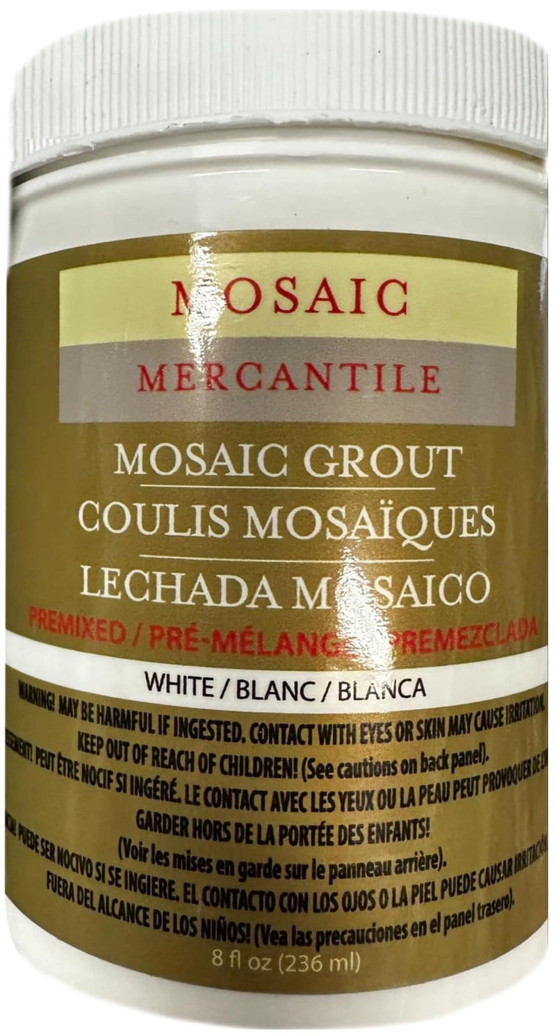 Mosaic Mercantile Premix Grout, 8-Ounce, White 8 oz