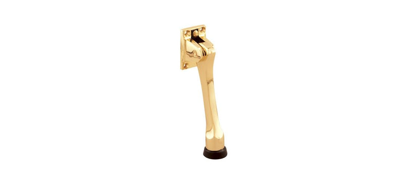 C.R. LAURENCE J4572 CRL Brass Door Mounted 4-1/2" Heavy-Duty Stop and Holder Polished Brass