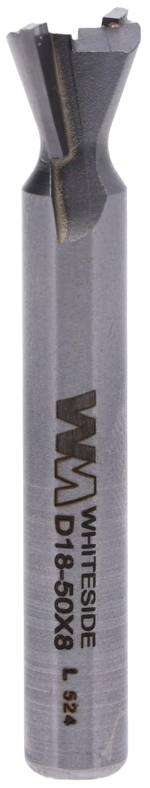 Whiteside Router Bits D18-50x8 Dovetail Bit with 1/2-Inch Large Diameter and 3/8-Inch Cutting Length