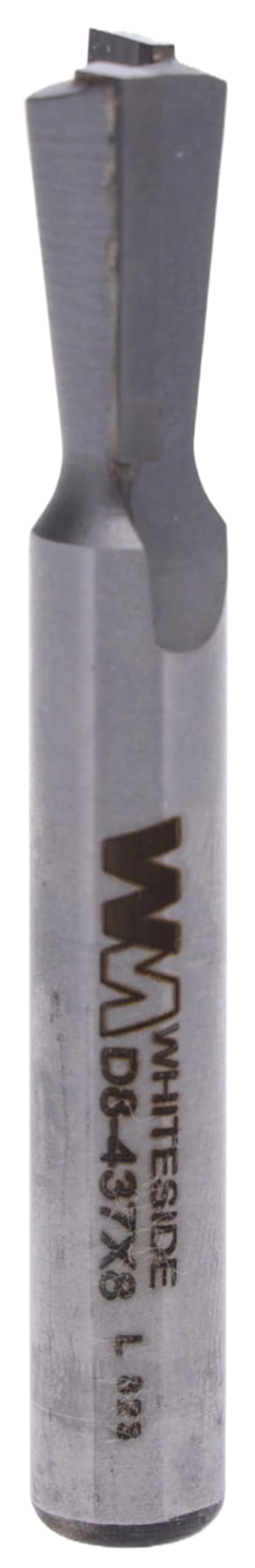 Whiteside Router Bits D8-437x8 Dovetail Bit with 7/16-Inch Large Diameter, 5/8-Inch Cutting Diameter and 8mm Shank