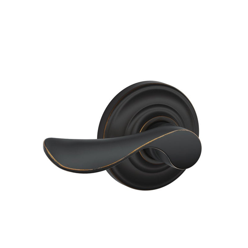 Schlage Champagne Passage Lever, Andover Rose, Aged Bronze - FA10CHP716/F10CHP716AND
