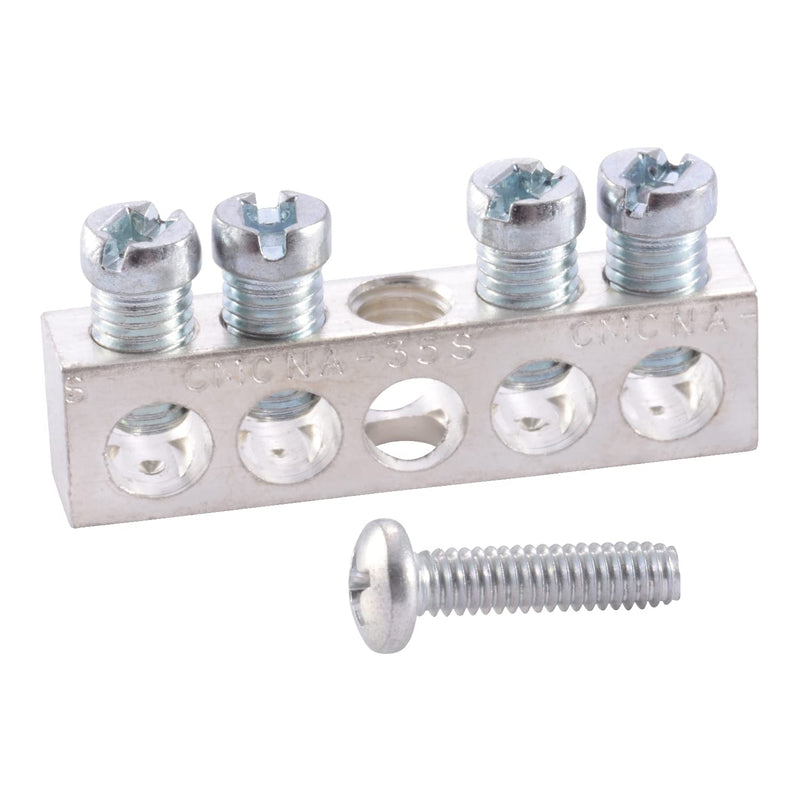 Square D by Schneider Electric PK4GTACP 4 Terminal Ground Bar Kit, Pack of 1, Silver