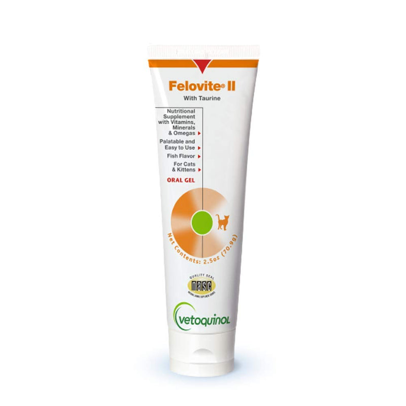 Vetoquinol Felovite II Oral Gel Vitamin & Mineral Cat Supplement with Taurine, 2.5oz - PawsPlanet Australia