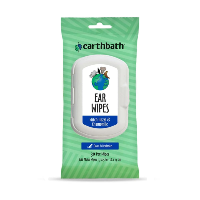 earthbath, Dog Ear Wipes - Gentle Dog Ear Cleaner, Best Pet Wipes for Dogs & Cats, Made in USA, Cruelty-Free Dog Wipes, Keep Your Pet's Ears Naturally Clear & Infection Free - 25 Count (1 Pack) Pack of 1 - PawsPlanet Australia