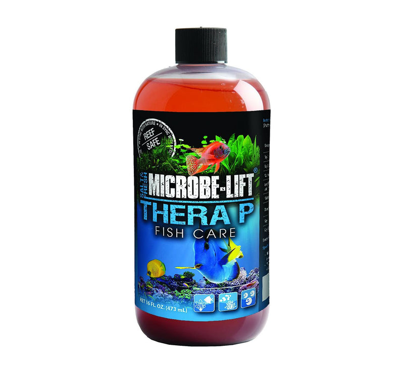 MICROBE-LIFT THERAPH16 TheraP Fish Care Treatment for Freshwater and Saltwater Home Aquariums and Tanks, 16 Ounces