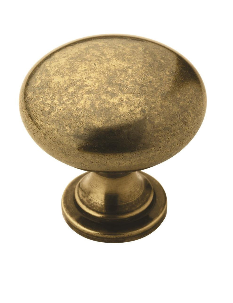 Amerock | Cabinet Knob | Burnished Brass | 1-1/4 inch (32 mm) Diameter | Edona | 1 Pack | Drawer Knob | Cabinet Hardware Pack of 1