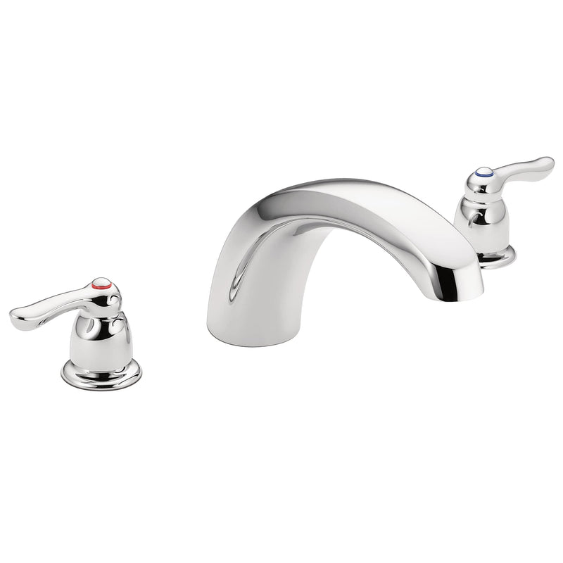 Moen Chateau Chrome Two-Handle Low Arc Roman Tub Faucet Valve Required, T990 Faucet Only