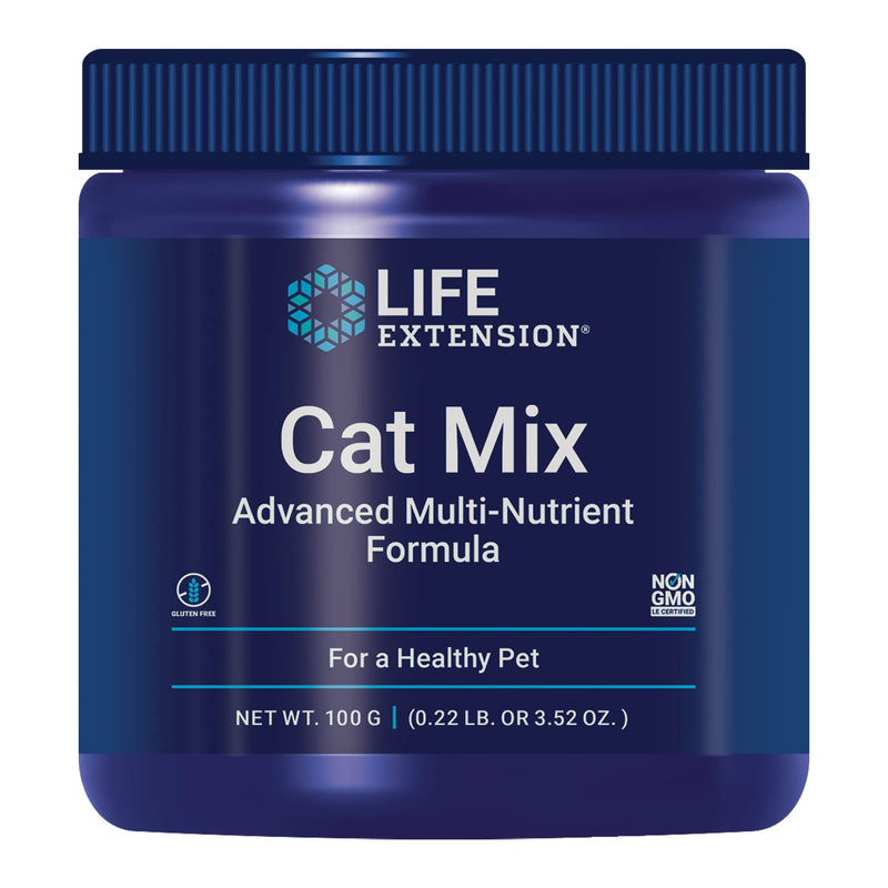 Life Extension Cat Mix – For Heart, Kidney & Pancreatic Function + Gut Health –with Vitamins & Essential Nutrients - Formula For Kitty - Gluten-Free, Non-GMO – Net Wt.100 Grams (85 Servings) - PawsPlanet Australia