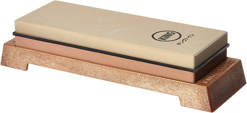 KING KW65 1000/6000 Grit Combination Whetstone with Plastic Base One Size