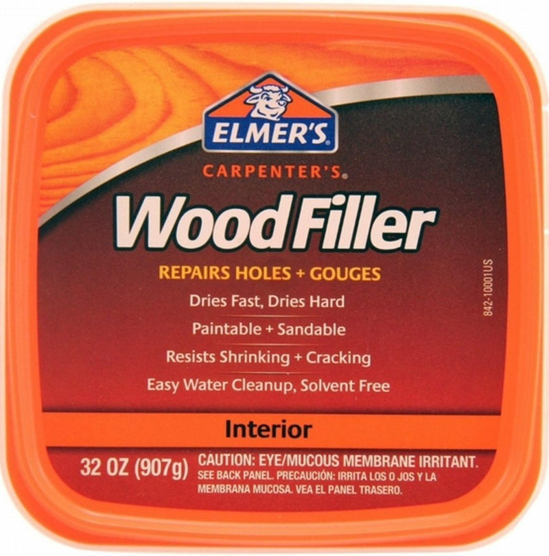 Elmer's E842L Carpenter's Interior Wood Filler; 32 Ounce; 1 Quart Tan Brown