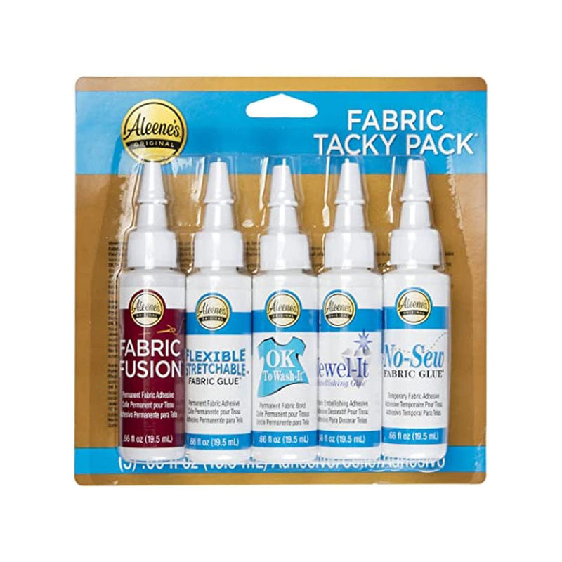 Aleene's Tacky Pack Fabric Glue, 5pk, 0.66 Fl Oz Fabric Tacky Pack